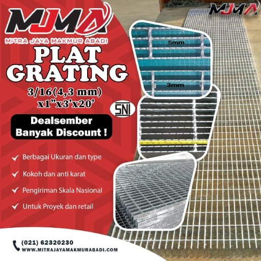 Plat Grating Galvanis Mitra Jaya Makmur Abadi